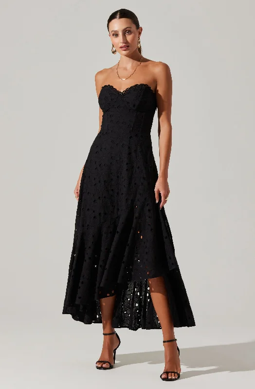 Sheath Women Dress with a Tailored Fit for a Professional LookSuvi Eyelet Midi Dress Sheath Women Dress with a Tailored Fit for a Professional LookSuvi Eyelet Midi Dress