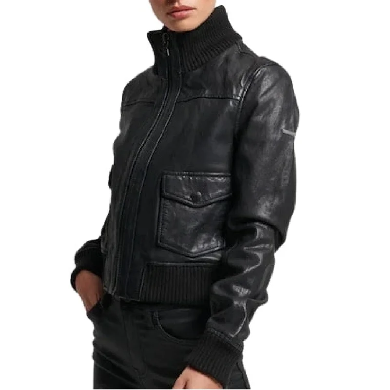 Women's bomber jackets with floral embroidery for a feminine and unique designStylish Biker Leather Jacket For Women Women's bomber jackets with floral embroidery for a feminine and unique designStylish Biker Leather Jacket For Women