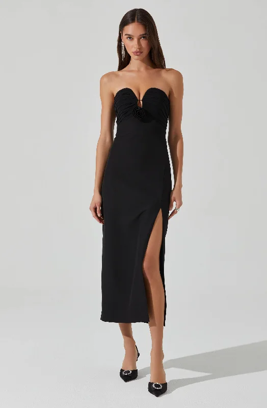 Sleeveless Women Dress in Bright Colors for Summer PartiesVianna Sweetheart Midi Dress Sleeveless Women Dress in Bright Colors for Summer PartiesVianna Sweetheart Midi Dress