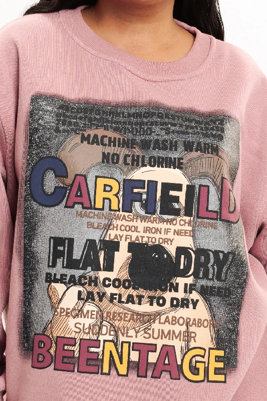 Women's bomber jackets with floral embroidery for a feminine and unique designCarfieild Pink Sweatshirt Women's bomber jackets with floral embroidery for a feminine and unique designCarfieild Pink Sweatshirt