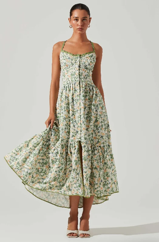 Printed Abstract Women Dress for a Modern and Artistic AppealYamila Floral Eyelet Midi Dress Printed Abstract Women Dress for a Modern and Artistic AppealYamila Floral Eyelet Midi Dress