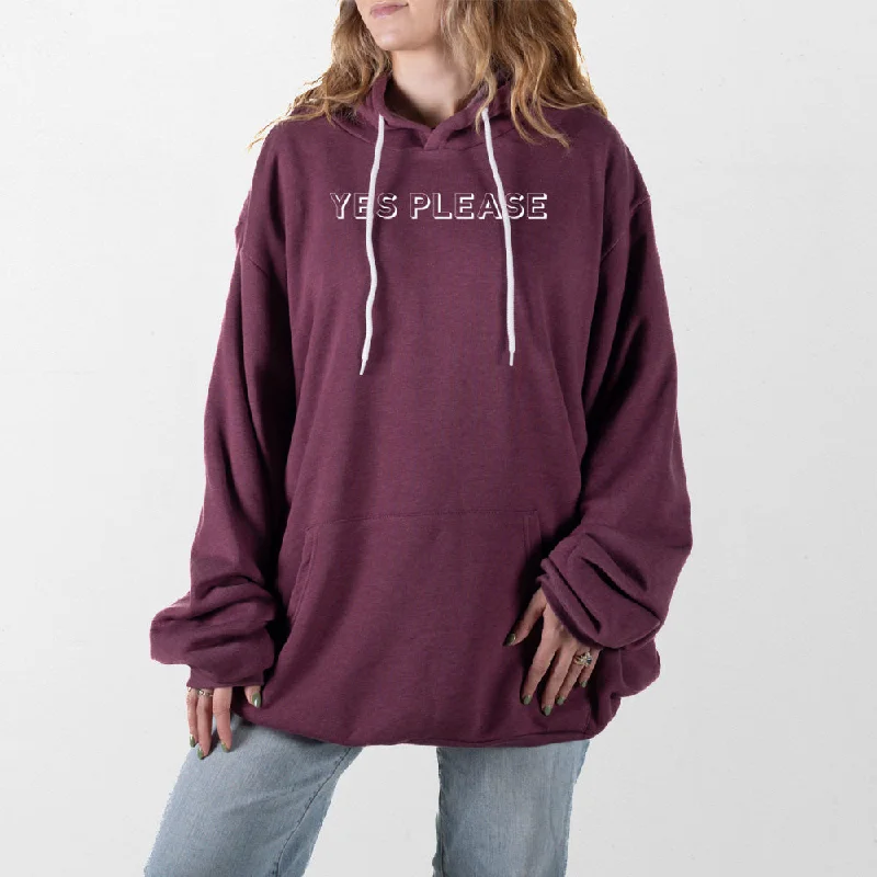 Women's zip - up sweatshirt in pastel blue for a soft and stylish outfitYes Please Giant Hoodie Women's zip - up sweatshirt in pastel blue for a soft and stylish outfitYes Please Giant Hoodie