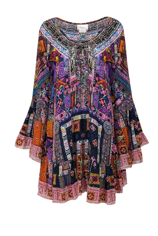 Printed Abstract Women Dress for a Modern and Artistic Appeal Printed Abstract Women Dress for a Modern and Artistic Appeal Camilla - Black & Multi Color Print Beaded Trim Tunic Dress Sz L Printed Abstract Women Dress for a Modern and Artistic Appeal Printed Abstract Women Dress for a Modern and Artistic Appeal Camilla - Black & Multi Color Print Beaded Trim Tunic Dress Sz L