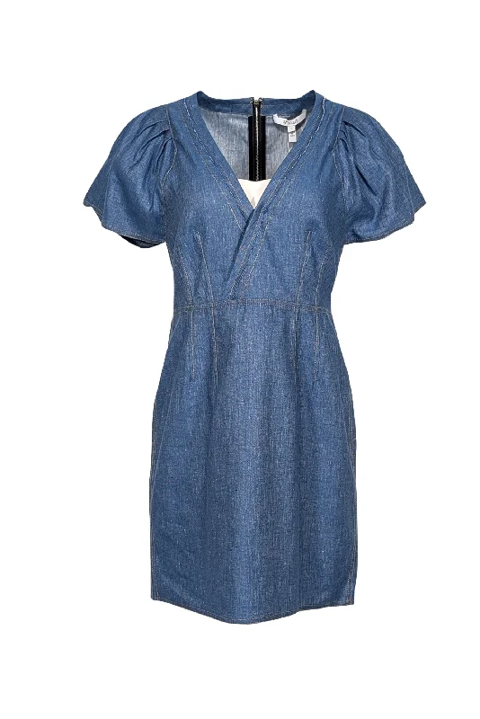 Lace - Embellished Women Dress for an Elegant and Sophisticated Appearance Lace - Embellished Women Dress for an Elegant and Sophisticated Appearance Derek Lam - Blue Cotton & Linen Blend Short Sleeve Mini Dress Sz 10 Lace - Embellished Women Dress for an Elegant and Sophisticated Appearance Lace - Embellished Women Dress for an Elegant and Sophisticated Appearance Derek Lam - Blue Cotton & Linen Blend Short Sleeve Mini Dress Sz 10