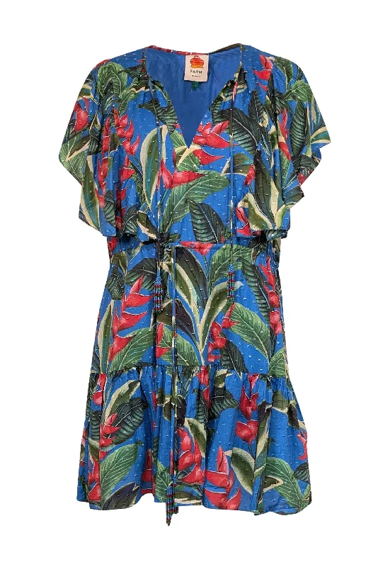 Halter Neck Women Dress to Show Off the Shoulders and Neckline Halter Neck Women Dress to Show Off the Shoulders and Neckline Farm - Blue w/ Green & Red Botanical Print Swiss Dot Mini Dress Sz L Halter Neck Women Dress to Show Off the Shoulders and Neckline Halter Neck Women Dress to Show Off the Shoulders and Neckline Farm - Blue w/ Green & Red Botanical Print Swiss Dot Mini Dress Sz L
