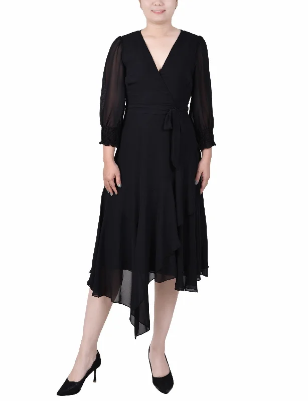 Lace - Embellished Women Dress for an Elegant and Sophisticated Appearance Lace - Embellished Women Dress for an Elegant and Sophisticated Appearance 3/4 Length Sleeve Belted Chiffon Handkerchief Hem Dress - Petite Lace - Embellished Women Dress for an Elegant and Sophisticated Appearance Lace - Embellished Women Dress for an Elegant and Sophisticated Appearance 3/4 Length Sleeve Belted Chiffon Handkerchief Hem Dress - Petite