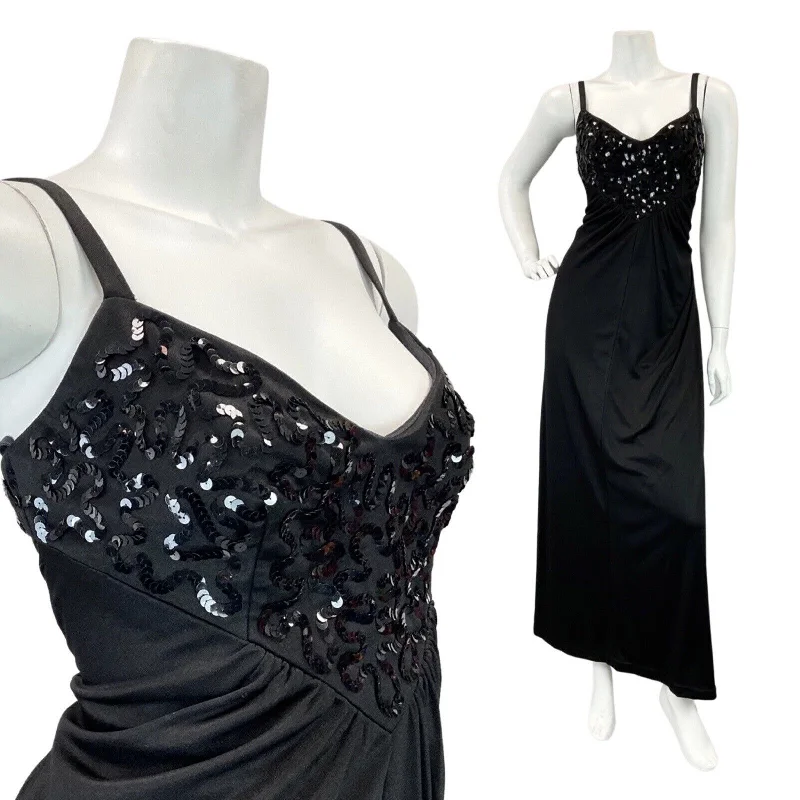 Wrap - Style Women Dress with Adjustable Fit for All Body Types Wrap - Style Women Dress with Adjustable Fit for All Body Types VINTAGE 60s 70s BLACK SEQUIN STRAPPY STUDIO 54 DISCO PARTY MAXI DRESS 8 Wrap - Style Women Dress with Adjustable Fit for All Body Types Wrap - Style Women Dress with Adjustable Fit for All Body Types VINTAGE 60s 70s BLACK SEQUIN STRAPPY STUDIO 54 DISCO PARTY MAXI DRESS 8