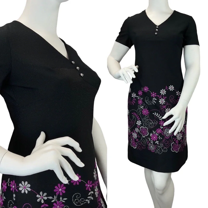 Plus Size Women Dress with a Flattering A - Line Cut for Comfort and Style Plus Size Women Dress with a Flattering A - Line Cut for Comfort and Style VINTAGE 60s 70s BLACK SILVER PURPLE SWIRLING FLOWER EMBROIDERED MOD DRESS 16 Plus Size Women Dress with a Flattering A - Line Cut for Comfort and Style Plus Size Women Dress with a Flattering A - Line Cut for Comfort and Style VINTAGE 60s 70s BLACK SILVER PURPLE SWIRLING FLOWER EMBROIDERED MOD DRESS 16