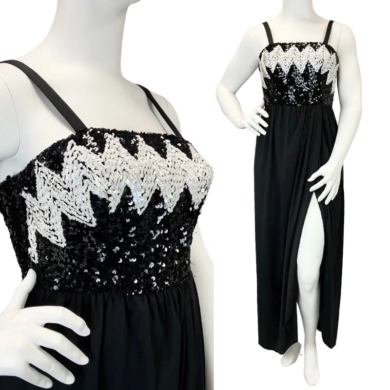 Mermaid - Style Women Dress with a Fitted Silhouette for Special Occasions Mermaid - Style Women Dress with a Fitted Silhouette for Special Occasions VINTAGE 60s 70s BLACK WHITE SEQUIN ZIG-ZAG STRAPPY DISCO STUDIO 54 MAXI DRESS 8 Mermaid - Style Women Dress with a Fitted Silhouette for Special Occasions Mermaid - Style Women Dress with a Fitted Silhouette for Special Occasions VINTAGE 60s 70s BLACK WHITE SEQUIN ZIG-ZAG STRAPPY DISCO STUDIO 54 MAXI DRESS 8