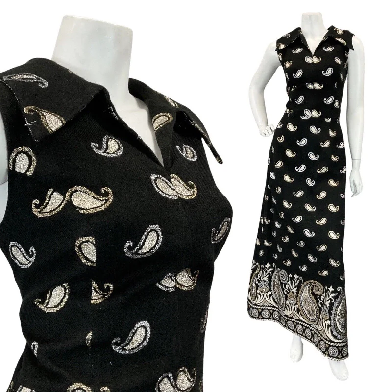 Little Black Women Dress with Sequins for a Glamorous Night Out Little Black Women Dress with Sequins for a Glamorous Night Out VTG 60s 70s BLACK SILVER GOLD PAISLEY DAGGER COLLAR SLEEVELESS MAXI DRESS 10 12 Little Black Women Dress with Sequins for a Glamorous Night Out Little Black Women Dress with Sequins for a Glamorous Night Out VTG 60s 70s BLACK SILVER GOLD PAISLEY DAGGER COLLAR SLEEVELESS MAXI DRESS 10 12
