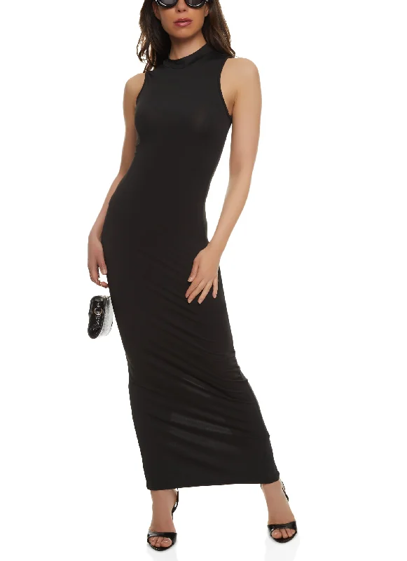 Maxi dresses with a belted empire waist for a more defined and flattering silhouetteDaisy Sleeveless Mock Neck Maxi Dress Maxi dresses with a belted empire waist for a more defined and flattering silhouetteDaisy Sleeveless Mock Neck Maxi Dress