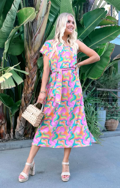 Maxi dresses with cold - shoulder cutouts for a trendy lookChristie Maxi Dress ~ Barbie™ Party Wave Maxi dresses with cold - shoulder cutouts for a trendy lookChristie Maxi Dress ~ Barbie™ Party Wave