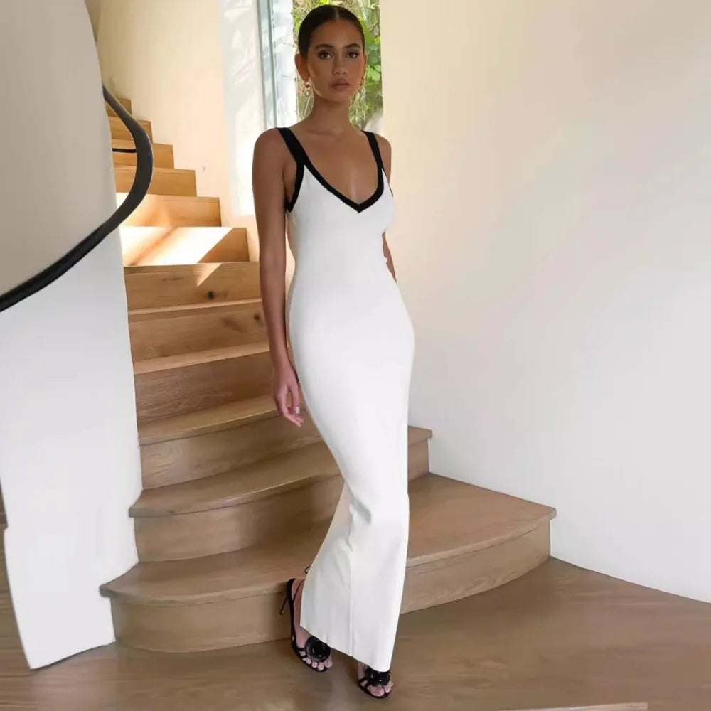 Maxi dresses with side slits for a touch of allurePatchwork Summer Elegant Strap Slim Stylish Maxi Dress Maxi dresses with side slits for a touch of allurePatchwork Summer Elegant Strap Slim Stylish Maxi Dress