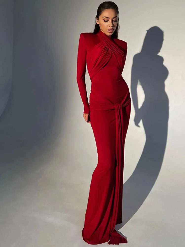 Maxi dresses with side slits for a touch of allureBandage Bodycon Halter Collar O-neck Long Sleeve Maxi Dress Maxi dresses with side slits for a touch of allureBandage Bodycon Halter Collar O-neck Long Sleeve Maxi Dress