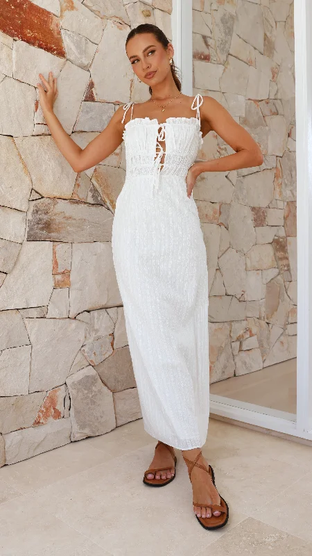 Velvet maxi dresses with long sleeves for winter weddingsFrancesca Maxi Dress - White Velvet maxi dresses with long sleeves for winter weddingsFrancesca Maxi Dress - White