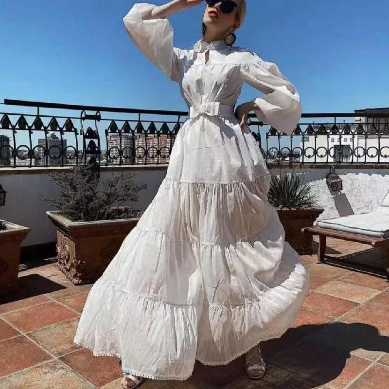 Maxi dresses with cut - out details on the sides for a modern edgeKittenAlarm - Mercina Belted Solid Layered Hem Dress Maxi dresses with cut - out details on the sides for a modern edgeKittenAlarm - Mercina Belted Solid Layered Hem Dress