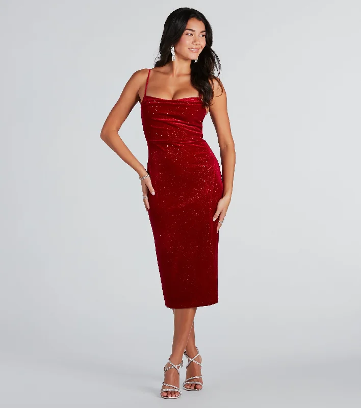 Midi dresses with empire waists for a flattering maternity optionAll Is Merry Velvet Glitter Midi Dress Midi dresses with empire waists for a flattering maternity optionAll Is Merry Velvet Glitter Midi Dress