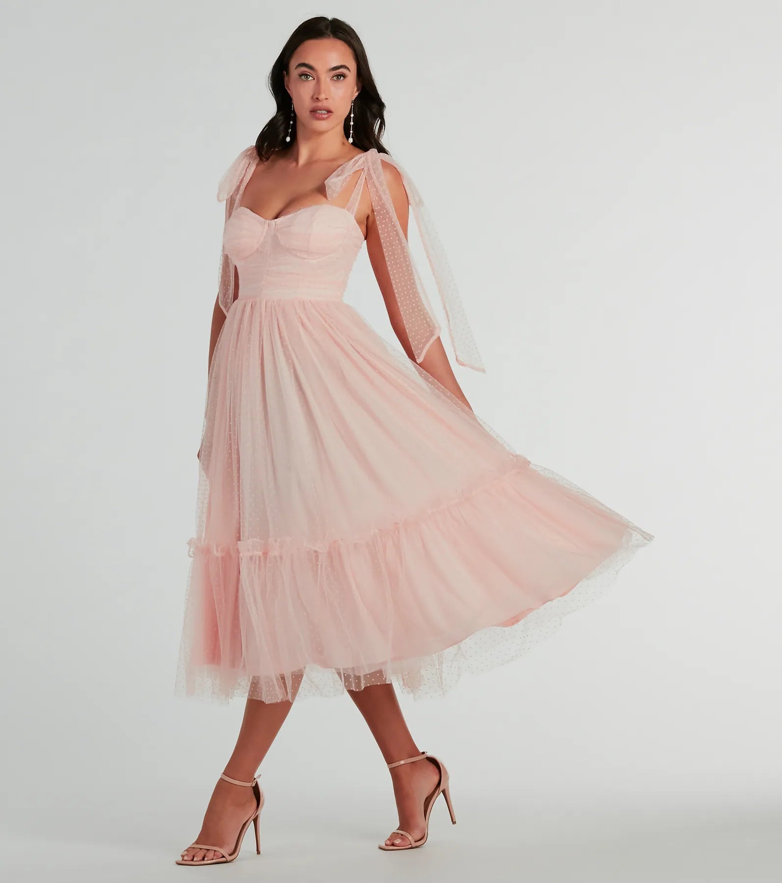 Midi dresses with fringe details for a fun and energetic styleArielle Bow Strap A-Line Midi Formal Dress Midi dresses with fringe details for a fun and energetic styleArielle Bow Strap A-Line Midi Formal Dress