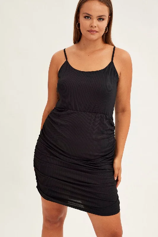 Midi dresses with ruched sleeves for a more fitted and stylish arm lookBlack Midi Dress Sleeveless Drawstring Side Midi dresses with ruched sleeves for a more fitted and stylish arm lookBlack Midi Dress Sleeveless Drawstring Side