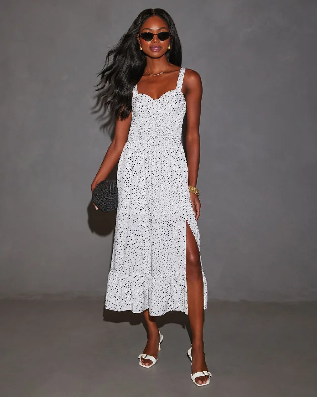 Midi dresses with bow accents for a sweet and charming lookAnamaria Polka Dot Corset Midi Dress Midi dresses with bow accents for a sweet and charming lookAnamaria Polka Dot Corset Midi Dress