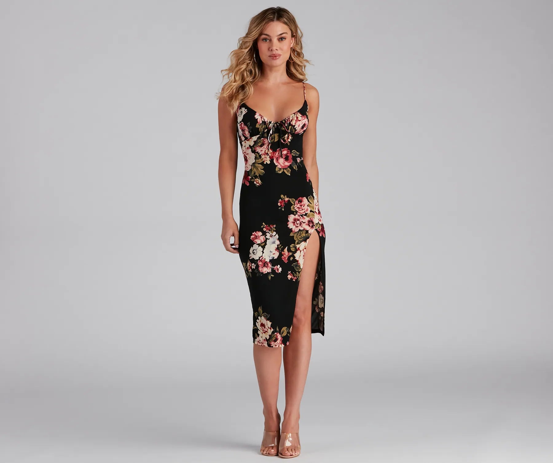 Midi dresses with embroidered accents for a unique and detailed designFloral Feels Scoop Neck Strappy Midi Dress Midi dresses with embroidered accents for a unique and detailed designFloral Feels Scoop Neck Strappy Midi Dress