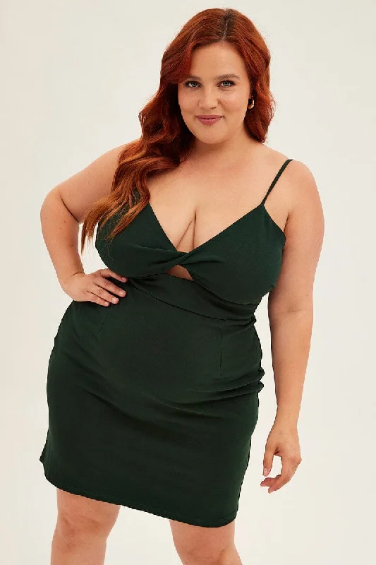 Midi dresses with embroidered accents for a unique and detailed designGreen Midi Dress Shoestring Strap Fitted Stretch Crepe Midi dresses with embroidered accents for a unique and detailed designGreen Midi Dress Shoestring Strap Fitted Stretch Crepe