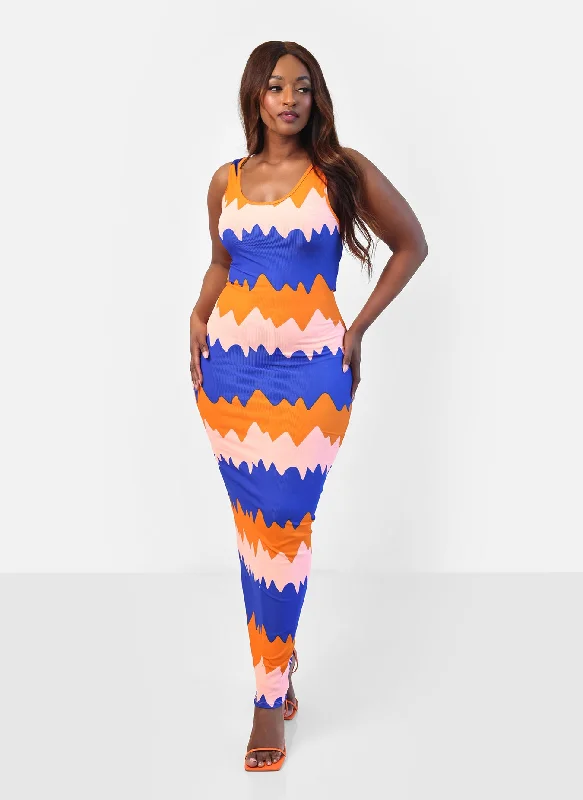 Midi dresses with off - the - shoulder necklines for a flirty lookHigh Advantage Abdtract Stripe Bodycon Maxi Dress Midi dresses with off - the - shoulder necklines for a flirty lookHigh Advantage Abdtract Stripe Bodycon Maxi Dress