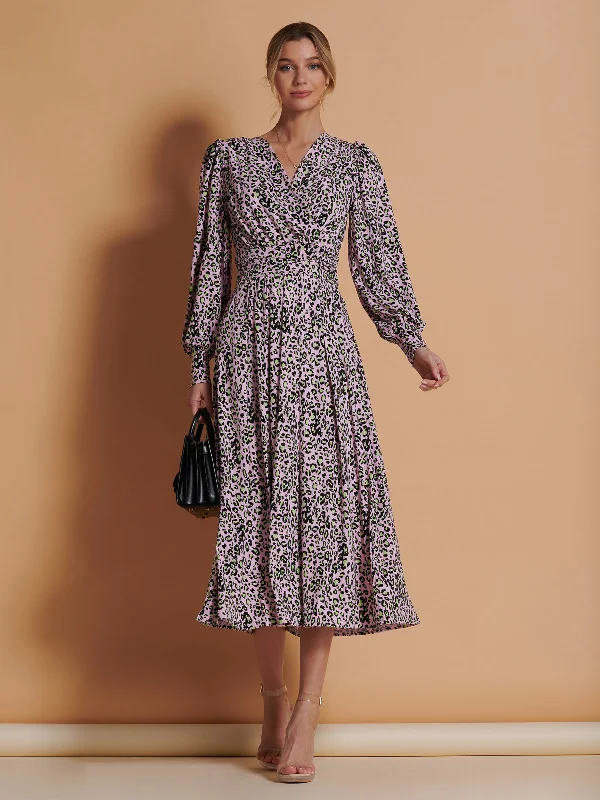 Midi dresses with ribbed textures for a unique and tactile appearanceJolie Moi Allyn Long Sleeved Maxi Dress, Pink Animal Midi dresses with ribbed textures for a unique and tactile appearanceJolie Moi Allyn Long Sleeved Maxi Dress, Pink Animal
