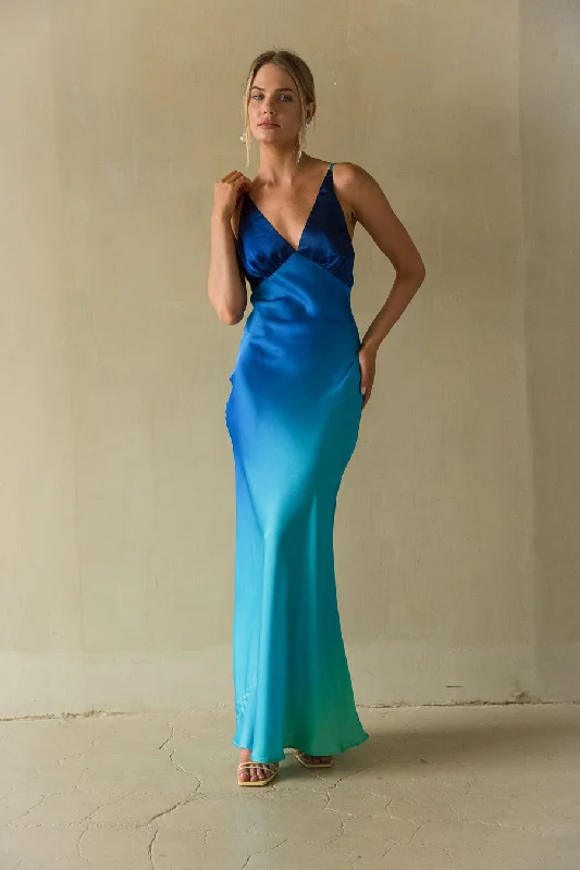 Midi dresses with ruched sleeves for a more fitted and stylish arm lookMoana Sunset Satin Maxi Dress Midi dresses with ruched sleeves for a more fitted and stylish arm lookMoana Sunset Satin Maxi Dress
