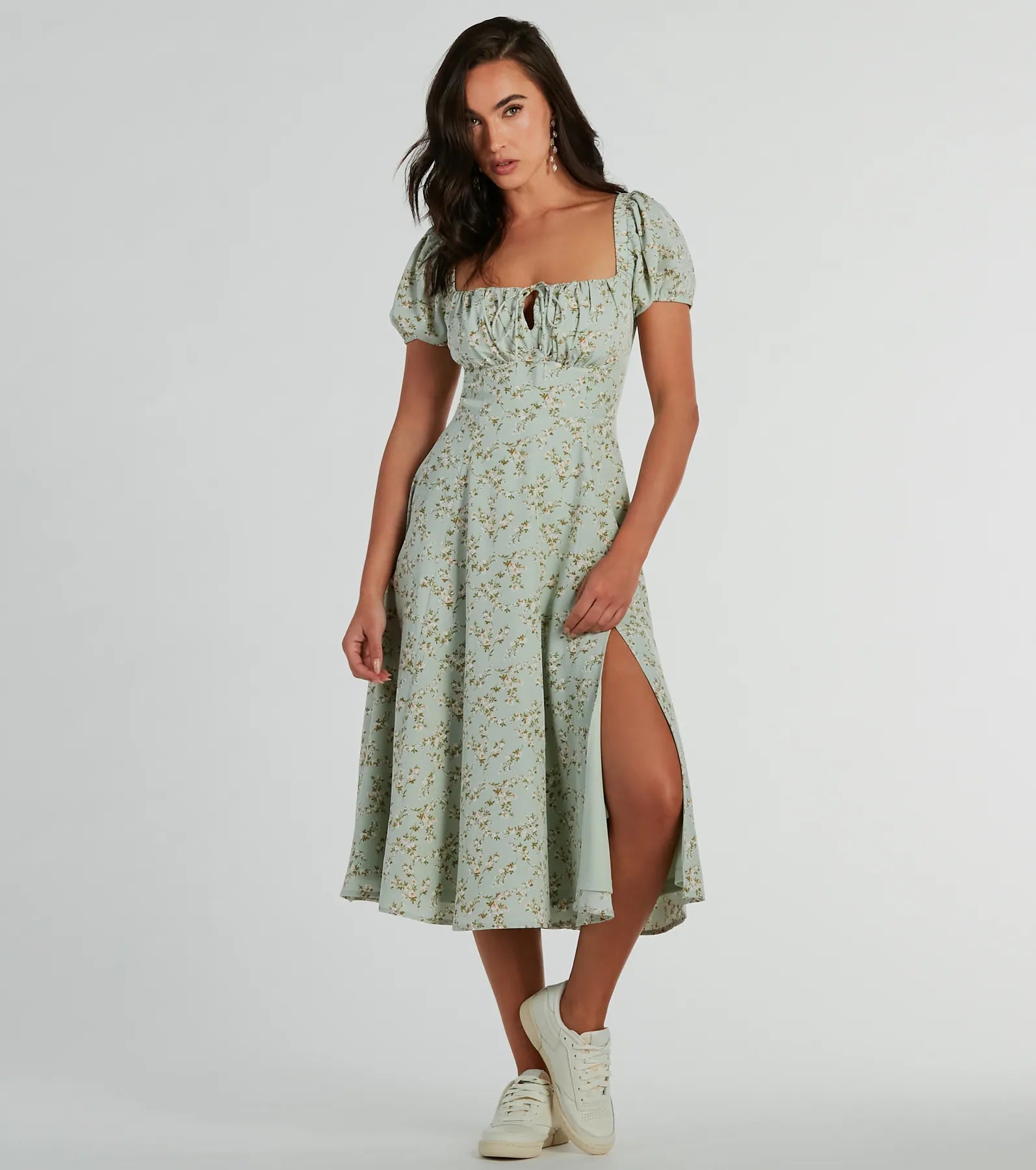 Midi dresses with polka dot prints for a playful summer outfitRSVP To Cute Ditsy Wildflower Tie A-Line Midi Dress Midi dresses with polka dot prints for a playful summer outfitRSVP To Cute Ditsy Wildflower Tie A-Line Midi Dress