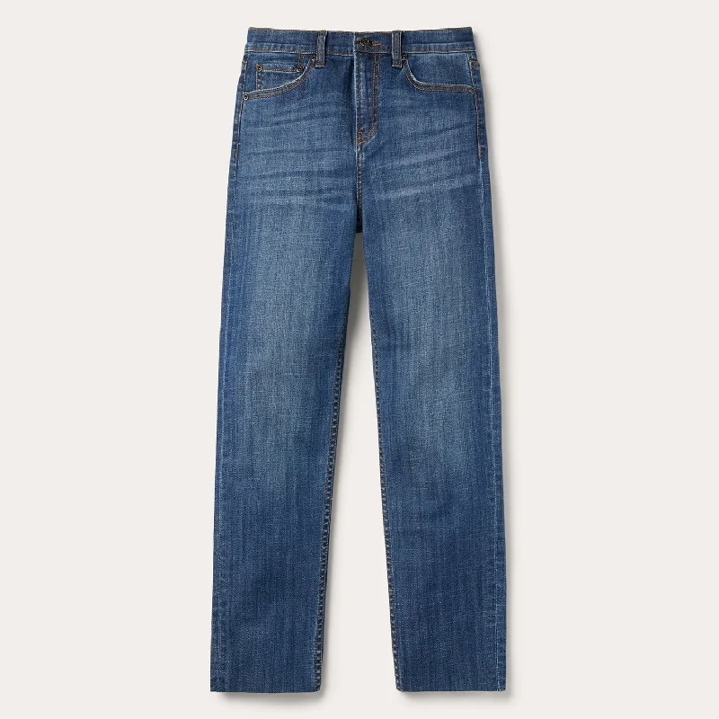 Denim Top with a Floral Print for a Feminine Touch915 High Rise Straight Fit Crop Jeans Denim Top with a Floral Print for a Feminine Touch915 High Rise Straight Fit Crop Jeans