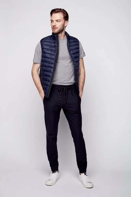 Studded Denim Top for a Glamorous and Bold StyleAXEL - Pull-On Jogger with Elasticized Waist & Cuffs - Dark Navy Studded Denim Top for a Glamorous and Bold StyleAXEL - Pull-On Jogger with Elasticized Waist & Cuffs - Dark Navy