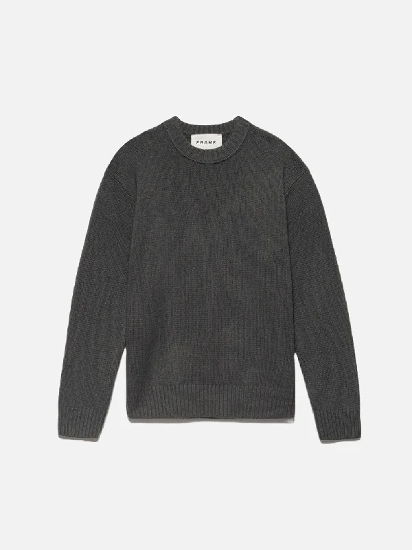 Distressed Denim Top for a Trendy and Edgy LookCashmere Crewneck Sweater -- Charcoal Grey Distressed Denim Top for a Trendy and Edgy LookCashmere Crewneck Sweater -- Charcoal Grey