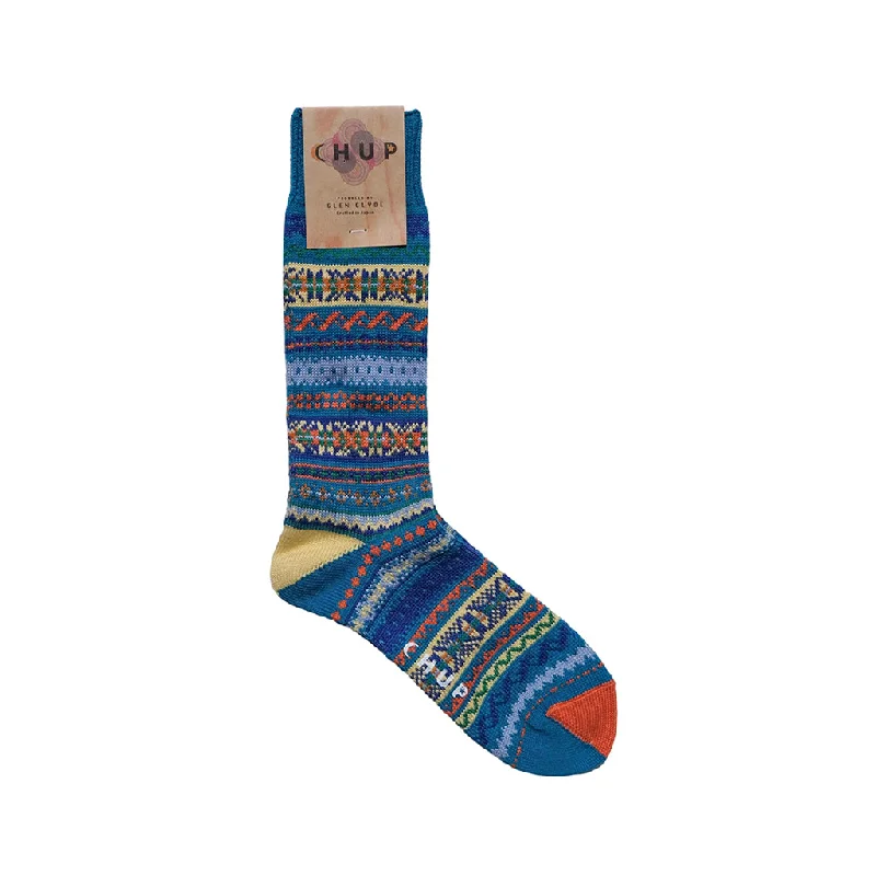 Denim Top with a Floral Print for a Feminine TouchChup Socks Sound Wave (Aqua)