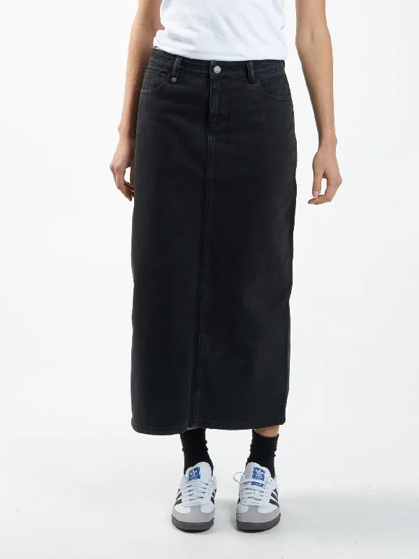 Washed - Out Denim Top for a Vintage AestheticFrankie Skirt - Dusk Black