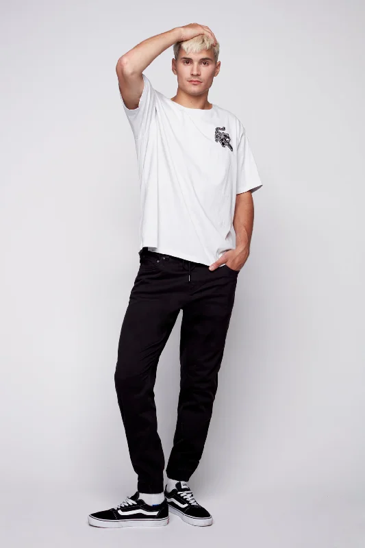 Cropped Denim Top to Pair with High - Waisted BottomsJAGGER - 5 Pocket Twill Classic Jogger - Black Cropped Denim Top to Pair with High - Waisted BottomsJAGGER - 5 Pocket Twill Classic Jogger - Black