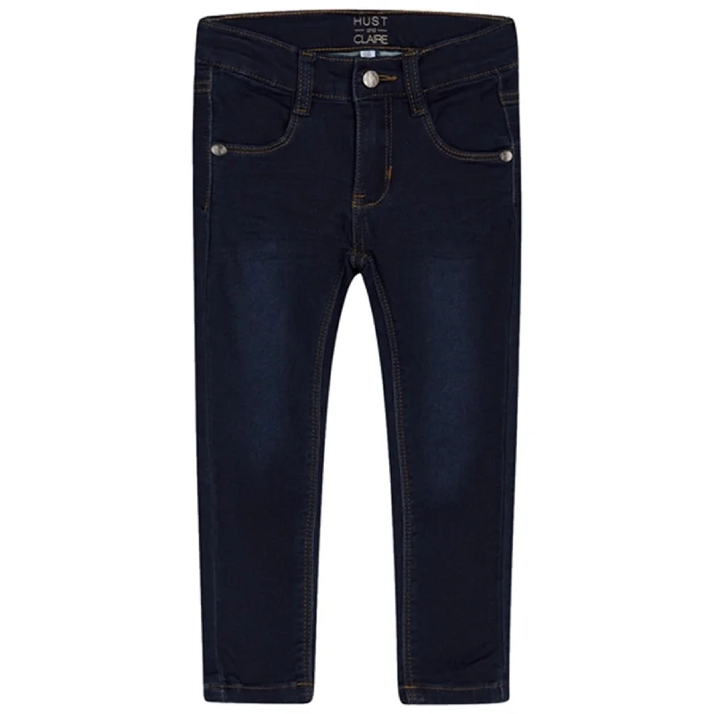 Women's pants for running Wide - leg women jeans for a modern and relaxed vibe Hust & Claire Mini Dark Denim Josh Pants Women's pants for running Wide - leg women jeans for a modern and relaxed vibe Hust & Claire Mini Dark Denim Josh Pants