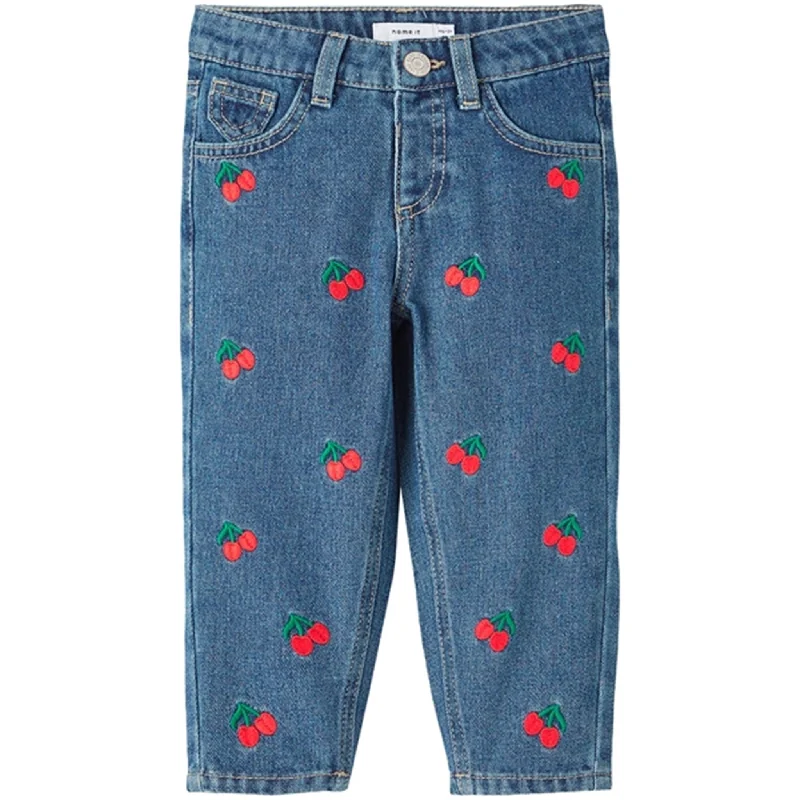 Women's high - waisted yoga pants Skinny women jeans with a form - fitting design Name it Dark Blue Denim Bella Mom Jeans Noos Women's high - waisted yoga pants Skinny women jeans with a form - fitting design Name it Dark Blue Denim Bella Mom Jeans Noos