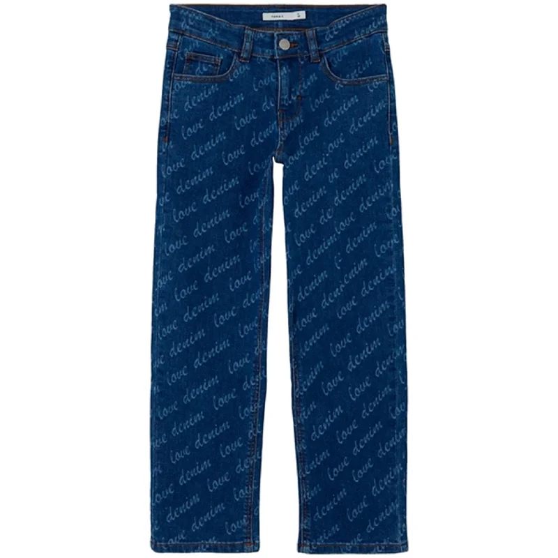 Women's wide - leg dress pants Bootcut women jeans to complement various shoe styles Name it Dark Blue Denim Rose Straight Jeans Women's wide - leg dress pants Bootcut women jeans to complement various shoe styles Name it Dark Blue Denim Rose Straight Jeans