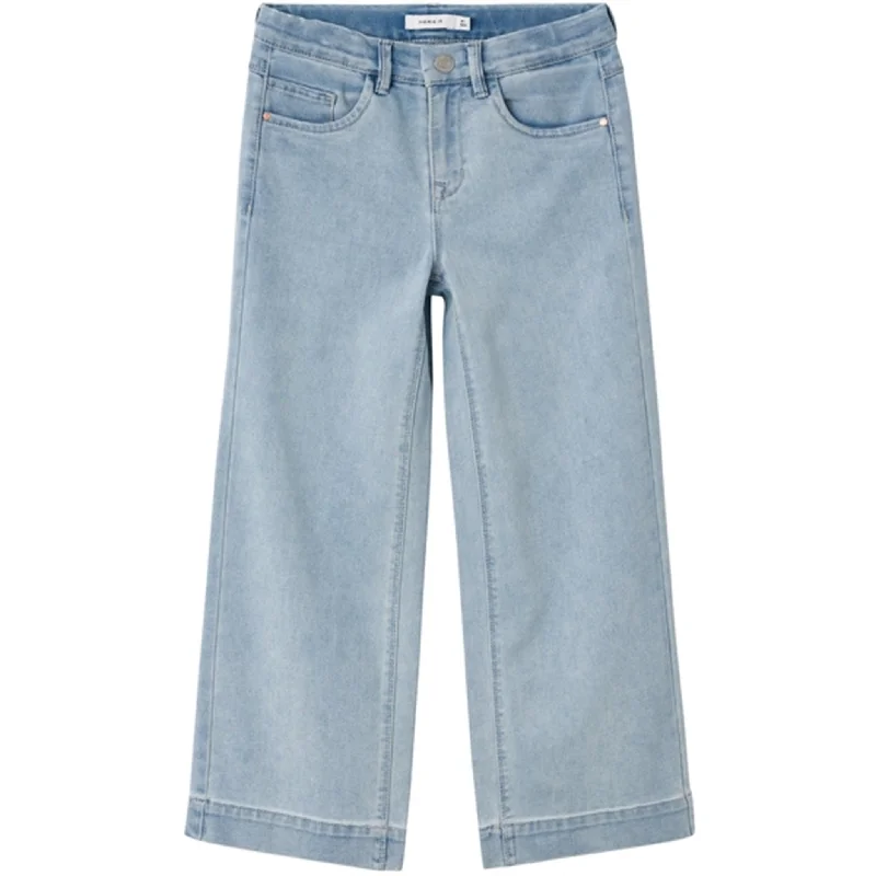 Women's pants for running Wide - leg women jeans for a modern and relaxed vibe Name it Light Blue Denim Rose Wide Jeans Noos Women's pants for running Wide - leg women jeans for a modern and relaxed vibe Name it Light Blue Denim Rose Wide Jeans Noos
