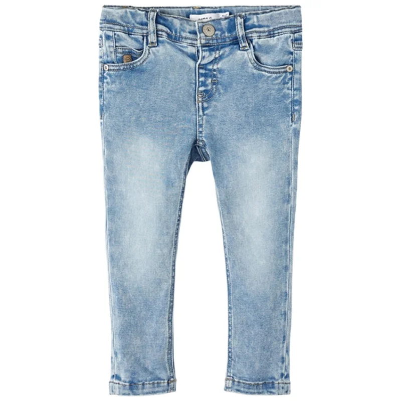 Women's pants for dancing Acid - wash women jeans with a retro finish Name it Medium Blue Denim Silas X-Slim Jeans Women's pants for dancing Acid - wash women jeans with a retro finish Name it Medium Blue Denim Silas X-Slim Jeans