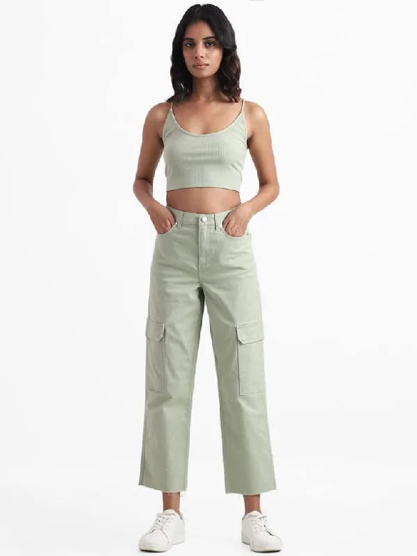 Women's striped business pants Bootcut women jeans to complement various shoe styles Nuon Sage Slim - Fit Mid - Rise Jeans