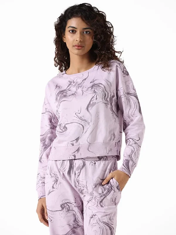 Women's tassel - adorned boho pants Embellished women jeans with studs or rhinestones for a glamorous touch Studiofit Lilac Abstract Printed Cotton T-Shirt Women's tassel - adorned boho pants Embellished women jeans with studs or rhinestones for a glamorous touch Studiofit Lilac Abstract Printed Cotton T-Shirt