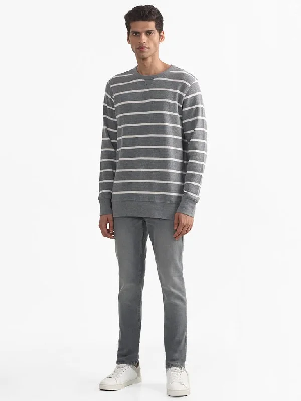 Women's pants for travel Embellished women jeans with studs or rhinestones for a glamorous touch WES Casuals Striped Grey Cotton Blend Slim-Fit Sweater Women's pants for travel Embellished women jeans with studs or rhinestones for a glamorous touch WES Casuals Striped Grey Cotton Blend Slim-Fit Sweater