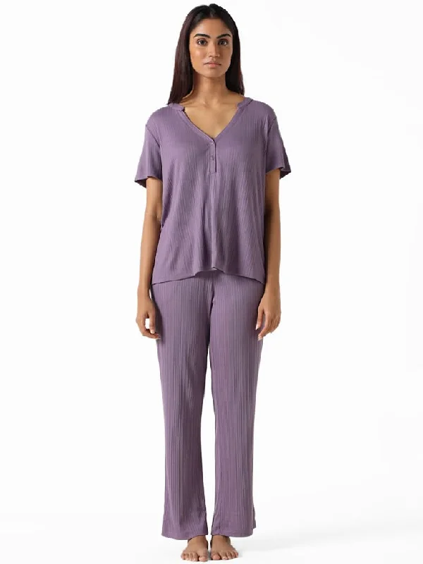 Women's fall - appropriate corduroy pants Distressed women jeans for a trendy and edgy look Wunderlove Violet Ribbed Relaxed Fit Modal Supersoft Pyjamas Women's fall - appropriate corduroy pants Distressed women jeans for a trendy and edgy look Wunderlove Violet Ribbed Relaxed Fit Modal Supersoft Pyjamas