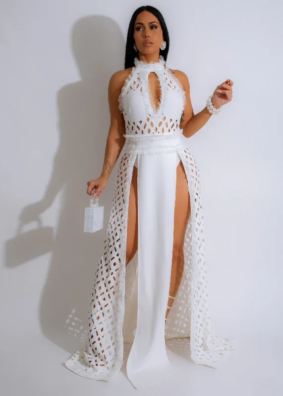 Maxi dresses with cut - out details on the sides for a modern edgeAbout That Maxi Dress White Maxi dresses with cut - out details on the sides for a modern edgeAbout That Maxi Dress White