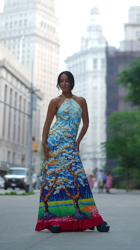 Maxi dresses with patchwork designs for a one - of - a - kind style"Around the World" Lily FlyAway Long Dress, Sakura Maxi dresses with patchwork designs for a one - of - a - kind style"Around the World" Lily FlyAway Long Dress, Sakura