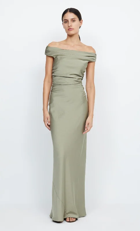 Sheer maxi dresses with lace overlays for a romantic touchETERNITY OFF SHOULDER MAXI - SAGE Sheer maxi dresses with lace overlays for a romantic touchETERNITY OFF SHOULDER MAXI - SAGE