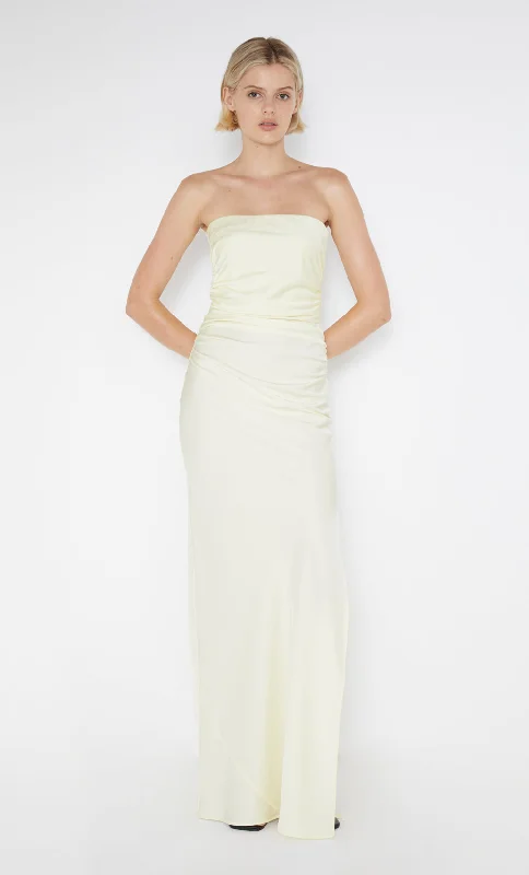 Maxi dresses with one - shoulder designs for a stylish and asymmetric lookETERNITY STRAPLESS MAXI - ICE YELLOW Maxi dresses with one - shoulder designs for a stylish and asymmetric lookETERNITY STRAPLESS MAXI - ICE YELLOW