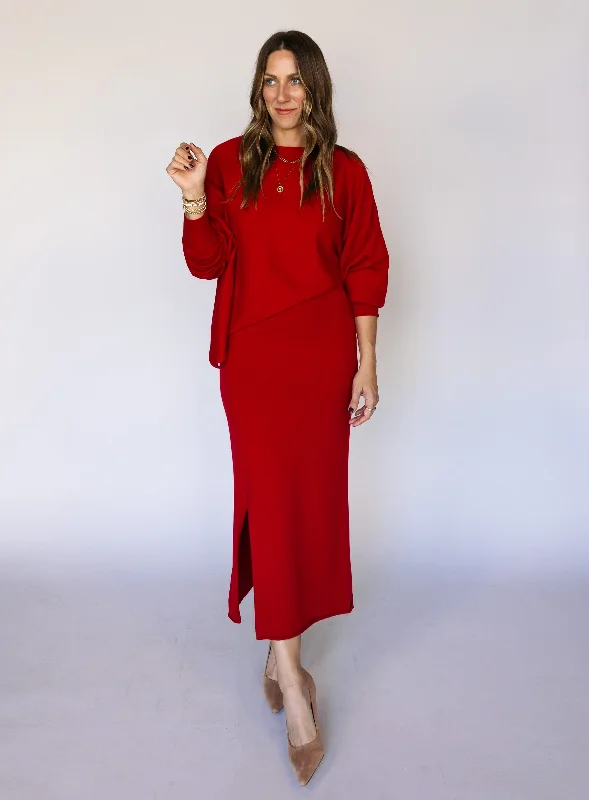 Maxi dresses with one - shoulder designs for a stylish and asymmetric lookEve Sweater & Skirt Knit Set Maxi dresses with one - shoulder designs for a stylish and asymmetric lookEve Sweater & Skirt Knit Set